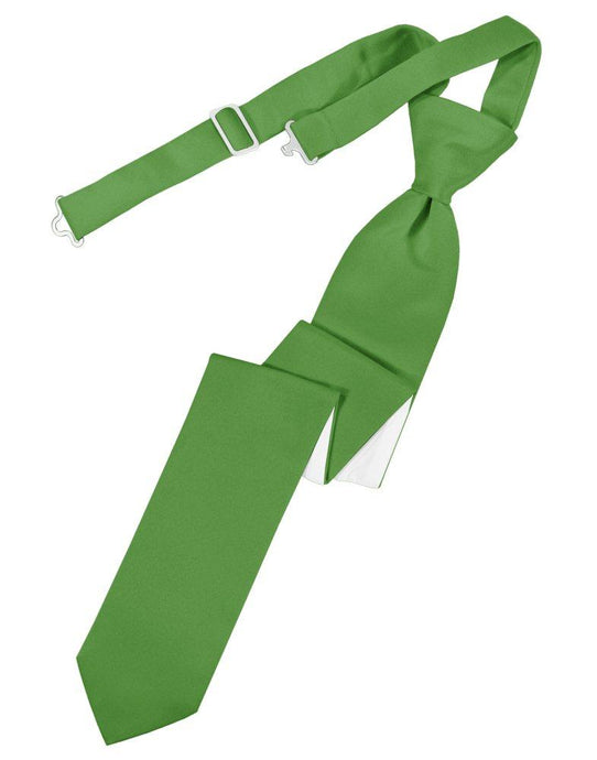 Kelly Solid Satin Skinny Tie - Tuxedo Club