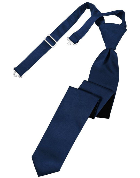 Peacock Solid Satin Skinny Tie - Tuxedo Club