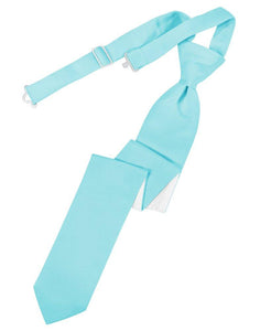 Pool Solid Satin Skinny Tie - Tuxedo Club