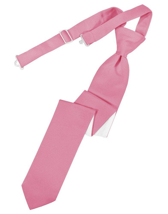 Rose Petal Solid Satin Skinny Tie - Tuxedo Club