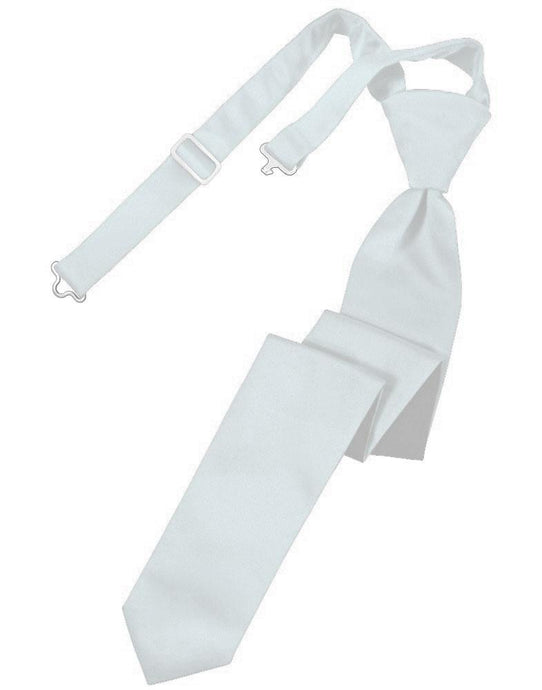 Seaglass Blue Solid Satin Skinny Tie - Tuxedo Club