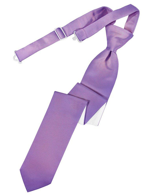 Wisteria Solid Satin Skinny Tie - Tuxedo Club