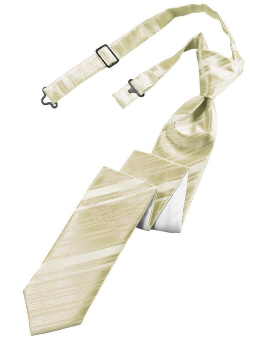 Bamboo Striped Satin Skinny Tie - Tuxedo Club
