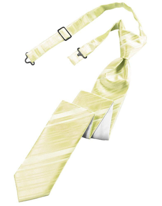 Banana Striped Satin Skinny Tie - Tuxedo Club