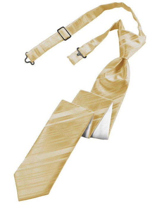 Harvest Maize Striped Satin Skinny Tie - Tuxedo Club