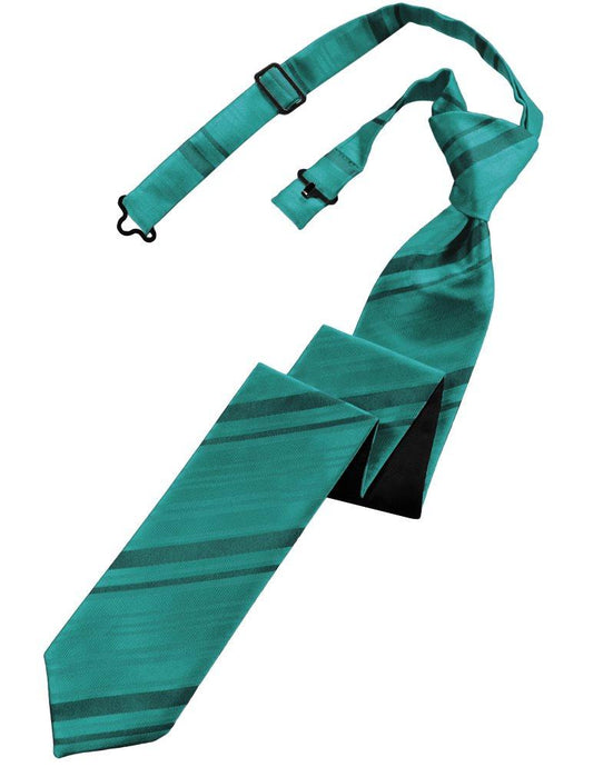 Oasis Striped Satin Skinny Tie - Tuxedo Club