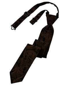 Chocolate Tapestry Skinny Tie - Tuxedo Club