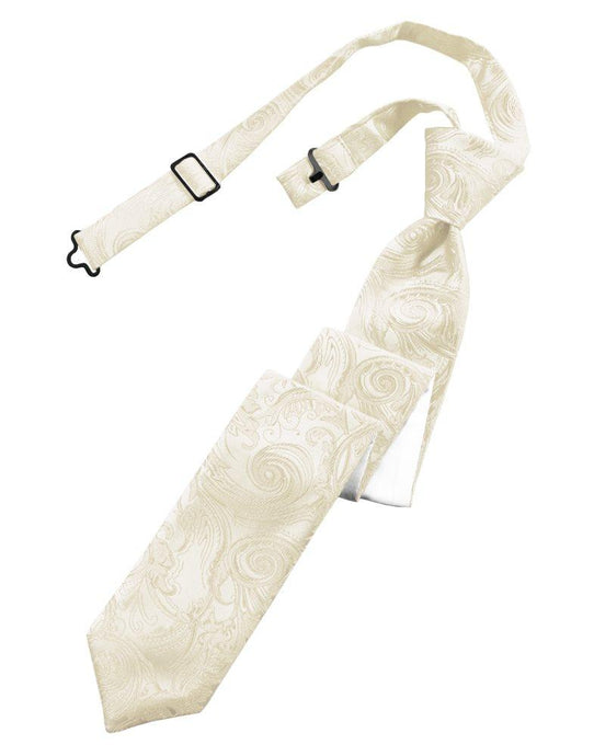 Ivory Tapestry Skinny Tie - Tuxedo Club
