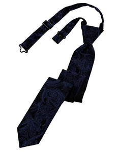 Midnight Blue Tapestry Skinny Tie - Tuxedo Club