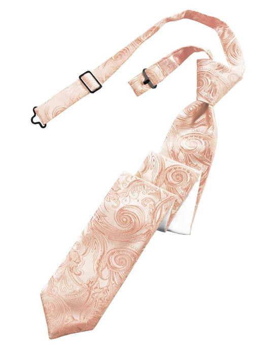 Peach Tapestry Skinny Tie - Tuxedo Club