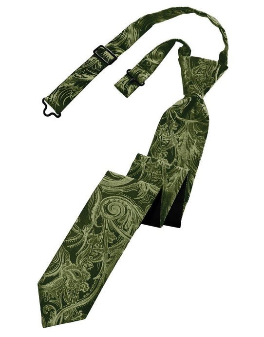 Sage Tapestry Skinny Tie - Tuxedo Club