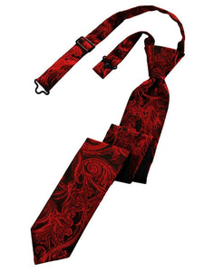Scarlet Tapestry Skinny Tie - Tuxedo Club
