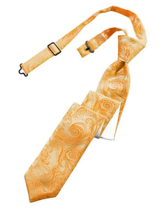 Tangerine Tapestry Skinny Tie - Tuxedo Club