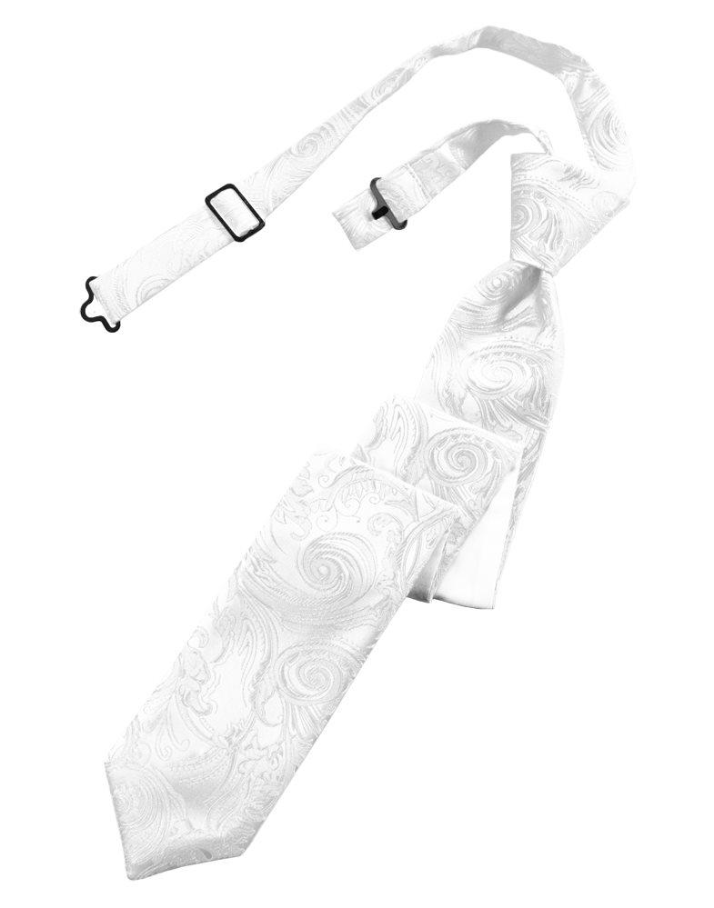 White Tapestry Skinny Tie - Tuxedo Club