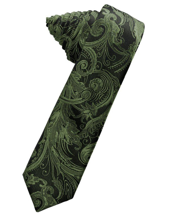 Fern Tapestry Skinny Suit Tie - Tuxedo Club