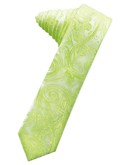 Lime Tapestry Skinny Suit Tie - Tuxedo Club