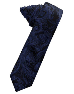 Marine Tapestry Skinny Suit Tie - Tuxedo Club