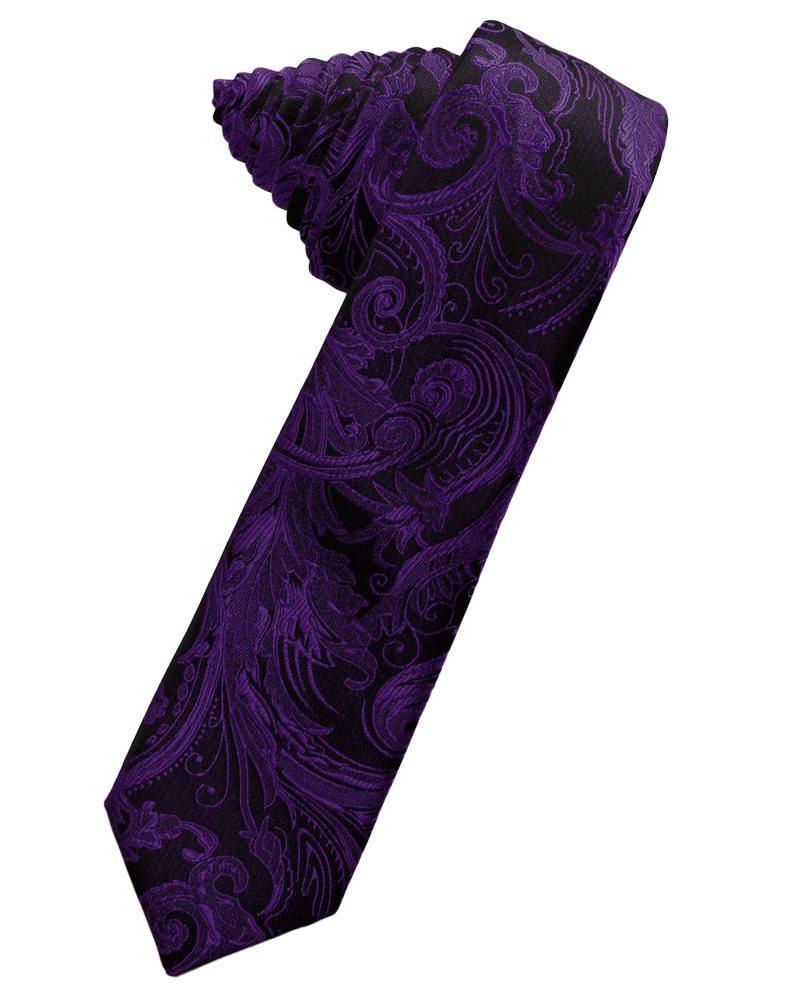 Purple Tapestry Skinny Suit Tie - Tuxedo Club