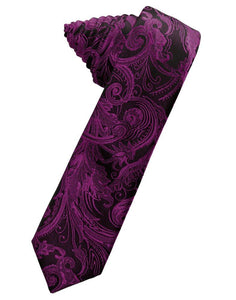 Sangria Tapestry Skinny Suit Tie - Tuxedo Club