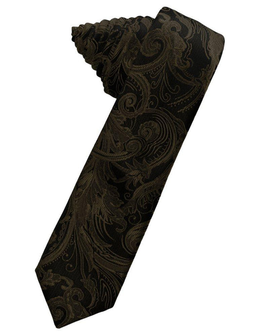 Truffle Tapestry Skinny Suit Tie - Tuxedo Club