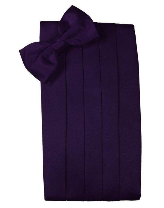 Amethyst Solid Satin Cummerbund - Tuxedo Club