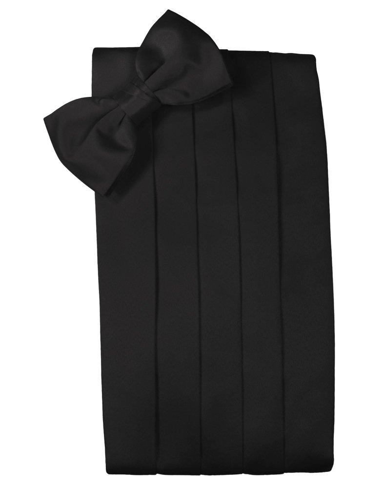 Black Solid Satin Cummerbund - Tuxedo Club