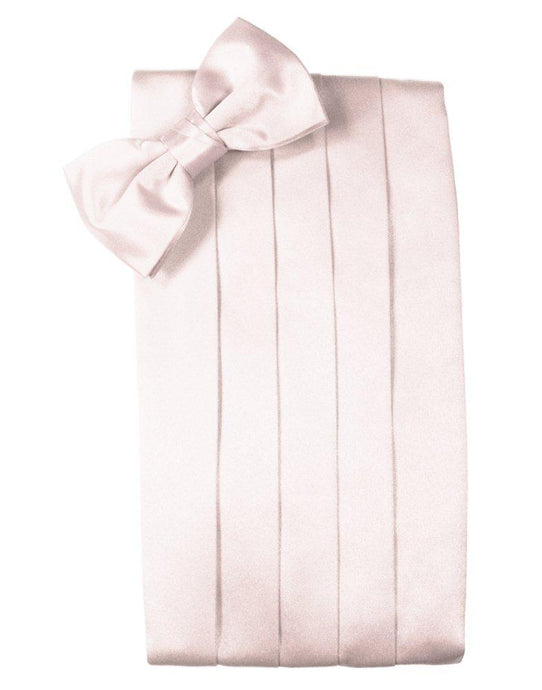 Blush Solid Satin Cummerbund - Tuxedo Club