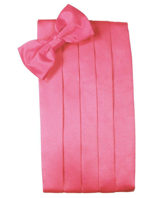 Bubblegum Solid Satin Cummerbund - Tuxedo Club