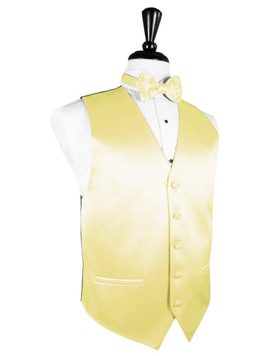 Canary Solid Satin Vest - Tuxedo Club
