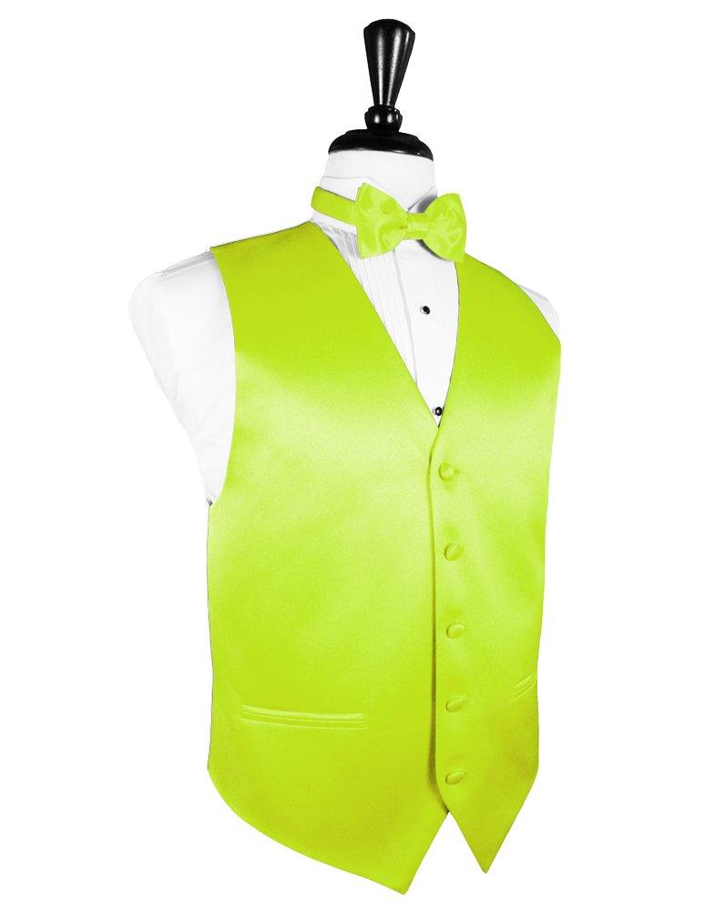 Lime Solid Satin Vest - Tuxedo Club