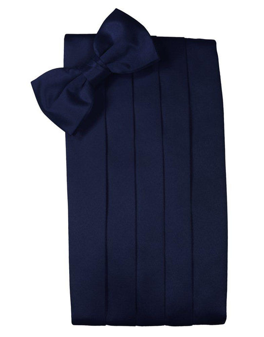 Marine Solid Satin Cummerbund - Tuxedo Club