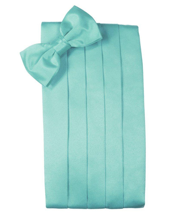 Mermaid Solid Satin Cummerbund - Tuxedo Club