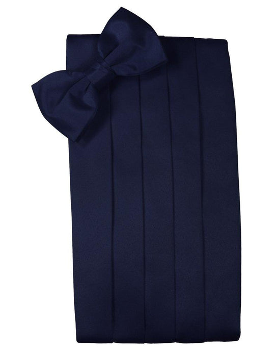 Midnight Solid Satin Cummerbund - Tuxedo Club