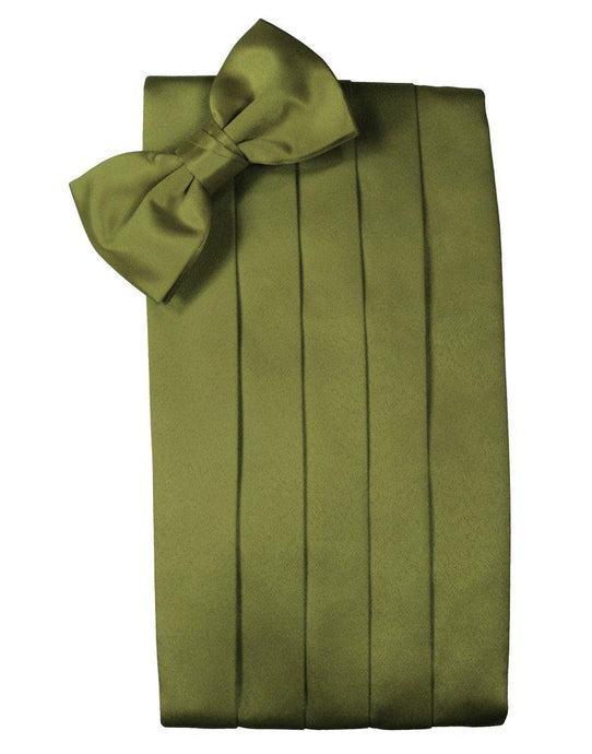Moss Solid Satin Cummerbund - Tuxedo Club