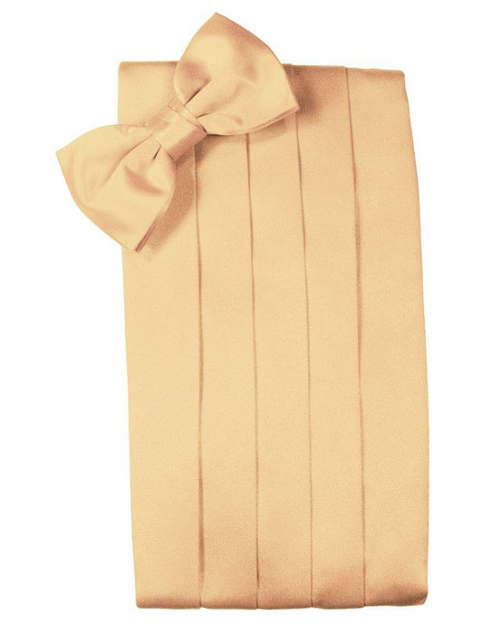 Peach Solid Satin Cummerbund - Tuxedo Club