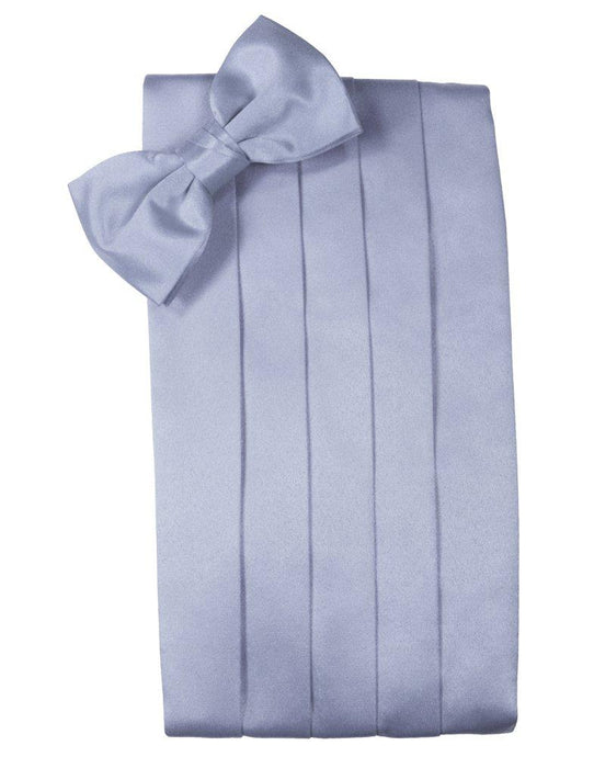Periwinkle Solid Satin Cummerbund - Tuxedo Club