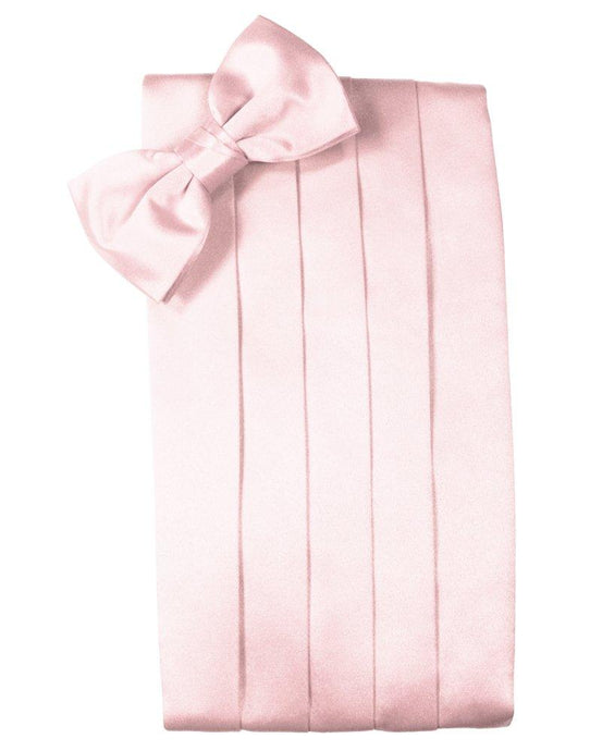 Pink Solid Satin Cummerbund - Tuxedo Club