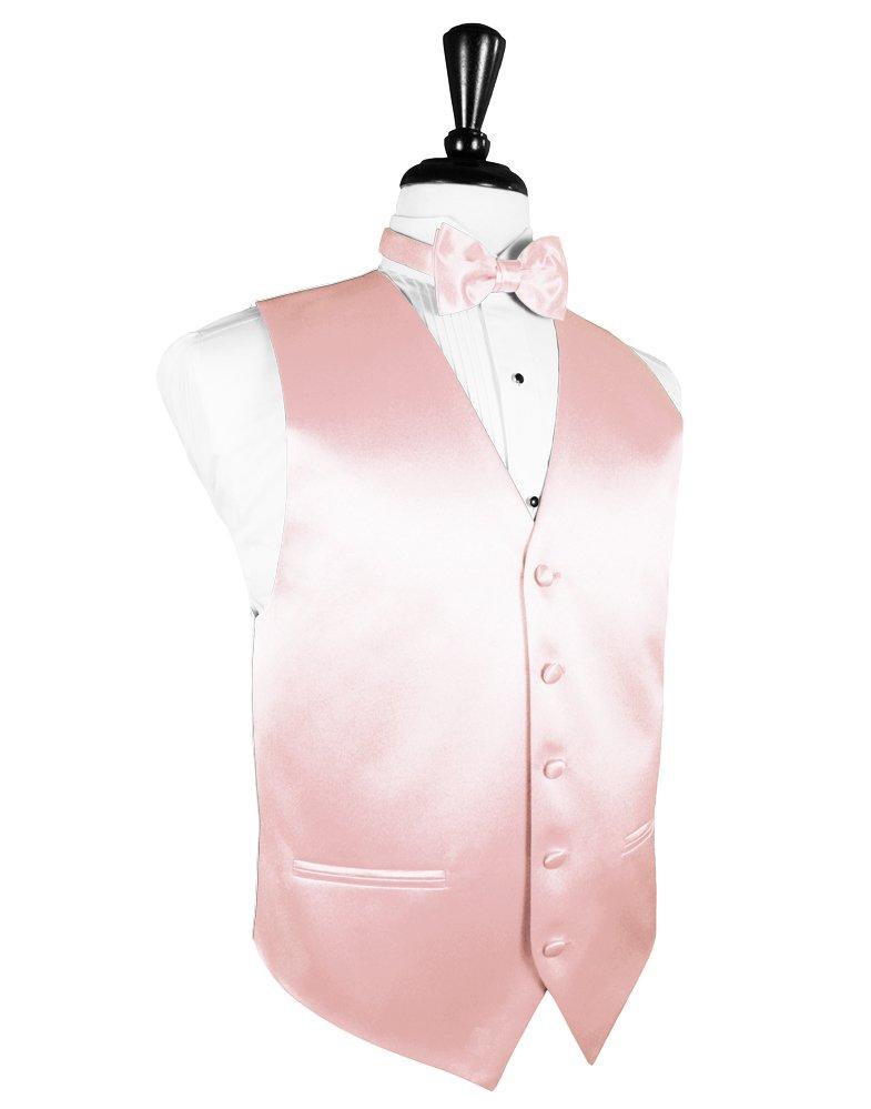 Pink Solid Satin Vest - Tuxedo Club