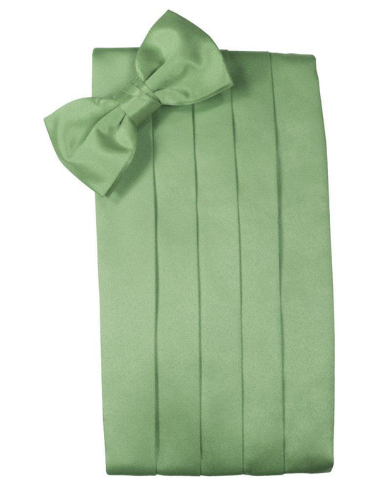 Sage Solid Satin Cummerbund - Tuxedo Club