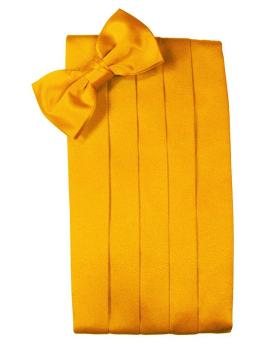Tangerine Solid Satin Cummerbund - Tuxedo Club