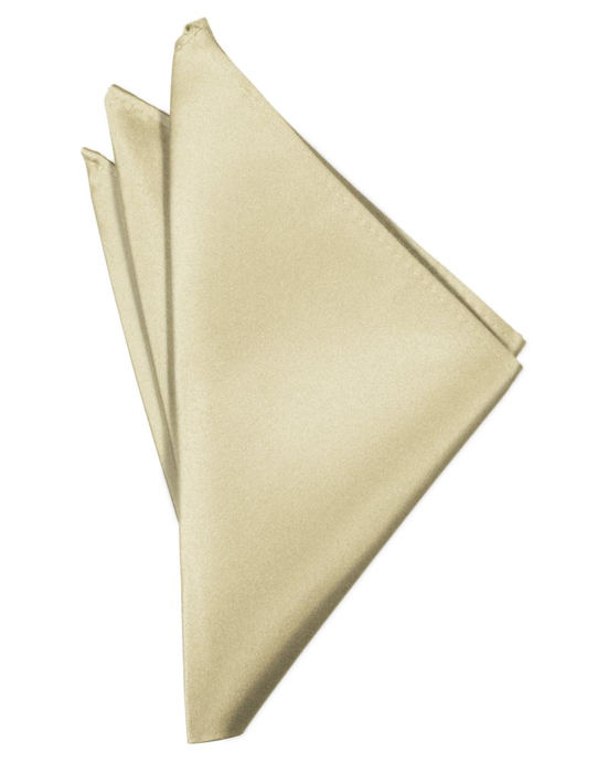 Bamboo Solid Satin Pocket Square - Tuxedo Club