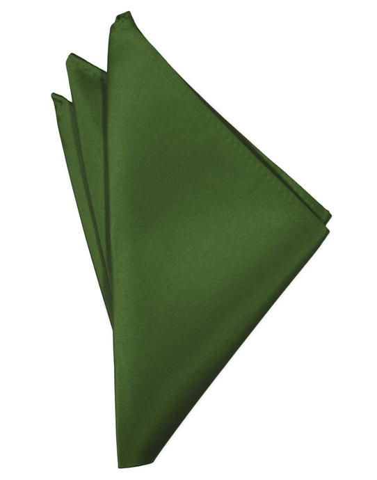 Clover Solid Satin Pocket Square - Tuxedo Club