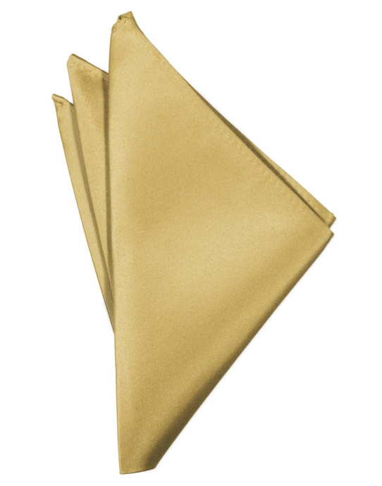 Harvest Maize Solid Satin Pocket Square - Tuxedo Club