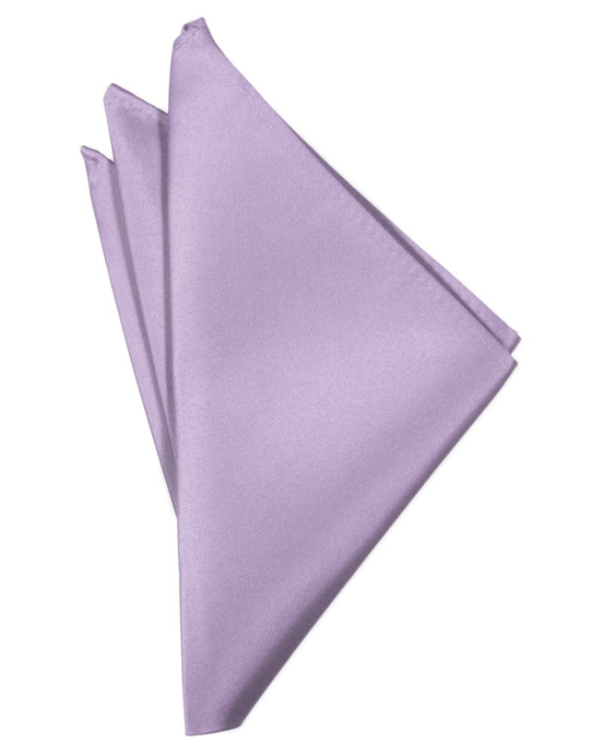 Heather Solid Satin Pocket Square - Tuxedo Club