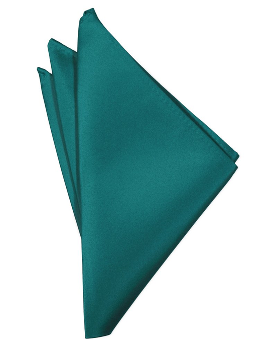 Jade Solid Satin Pocket Square - Tuxedo Club