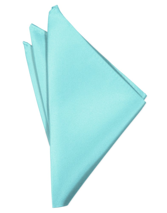 Pool Solid Satin Pocket Square - Tuxedo Club