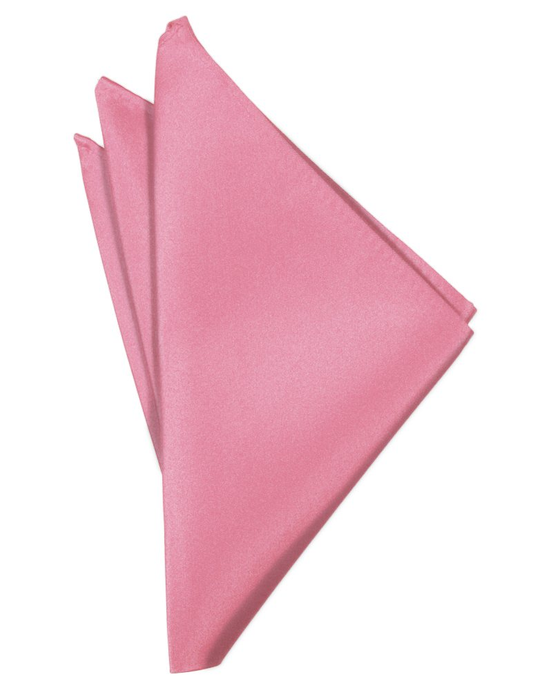 Rose Petal Solid Satin Pocket Square - Tuxedo Club