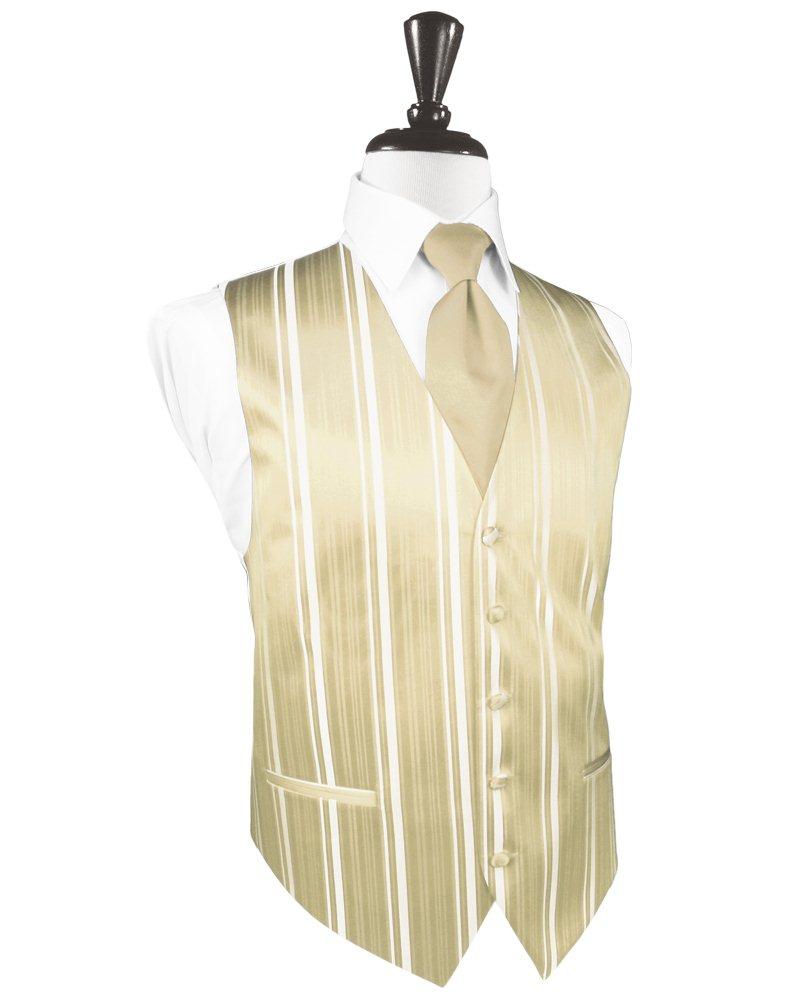 Bamboo Striped Satin Vest - Tuxedo Club