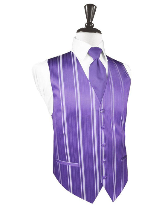 Freesia Striped Satin Vest - Tuxedo Club