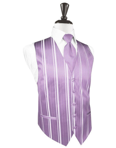 Heather Striped Satin Vest - Tuxedo Club